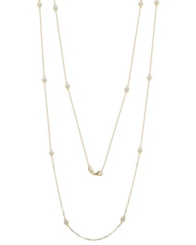 Suzy Levian 14k 1.70 Ct. Tw. Diamond Station Necklace In White