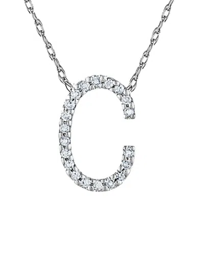 Suzy Levian 14k Diamond Initial Necklace (a-z)