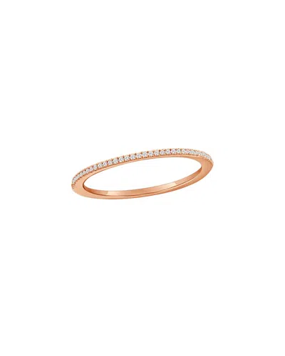 Suzy Levian 14k Rose Gold 0.06 Ct. Tw. Diamond Half Eternity Ring