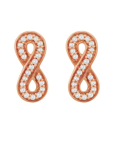 Suzy Levian 14k Rose Gold 0.10 Ct. Tw. Diamond Infinity Studs
