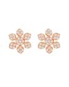 Suzy Levian 14k Rose Gold 0.13 Ct. Tw. Diamond Snowflake Earrings