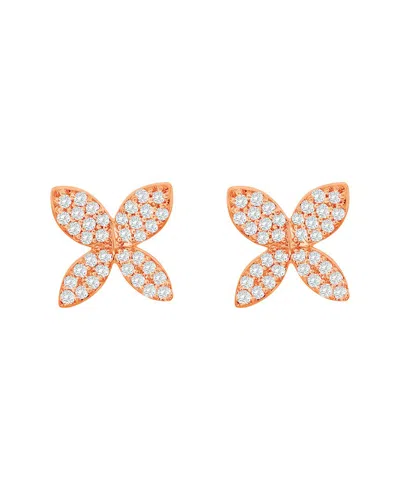 Suzy Levian 14k Rose Gold 0.15 Ct. Tw. Diamond Marquise Flower Studs