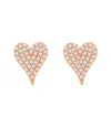 Suzy Levian 14k Rose Gold 0.16 Ct. Tw. Diamond Elongated Heart Studs