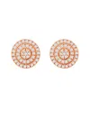 Suzy Levian 14k White Gold .17 Cttw Pave Diamond Round Stud Earrings
