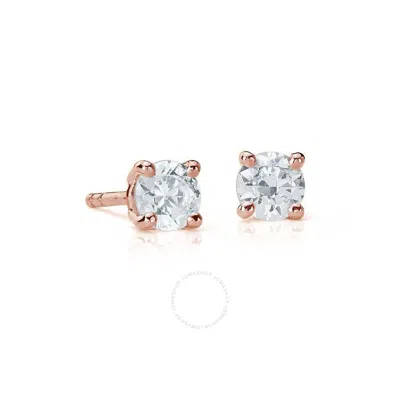 Suzy Levian 14k Rose Gold 0.20 Ct. Tw. Diamond Studs In White