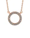 Suzy Levian 14k Rose Gold 0.25 Ct. Tw. Diamond Circle Necklace