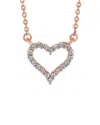 Suzy Levian 14k Rose Gold 0.25 Ct. Tw. Diamond Heart Necklace