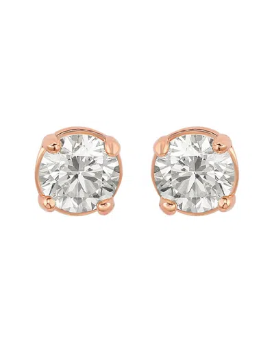 Suzy Levian 14k Rose Gold 0.33 Ct. Tw. Studs In White
