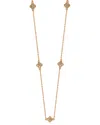 Suzy Levian 14k Rose Gold 0.40 Ct. Tw. Diamond Clover By The Yard Necklace