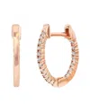 Suzy Levian 14k Rose Gold 0.50 Ct. Tw. Diamond Huggie Earrings