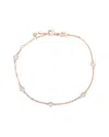Suzy Levian 14k Rose Gold 0.50 Ct. Tw. Station Bracelet