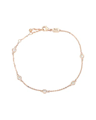 Suzy Levian 14k Rose Gold 0.50 Ct. Tw. Station Bracelet