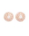 Suzy Levian 14k Rose Gold 0.60 Ct. Tw. Diamond Double Halo Earrings