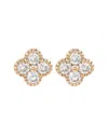 Suzy Levian 14k Rose Gold 0.70 Ct. Tw. Diamond Clover Studs