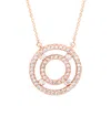 Suzy Levian 14k Rose Gold 0.75 Ct. Tw. Diamond Double Circle Necklace