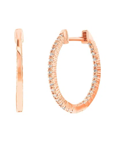 Suzy Levian 14k Rose Gold 0.75 Ct. Tw. Diamond Huggie Earrings
