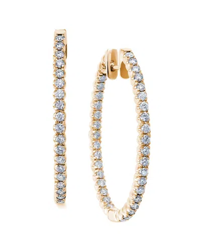 Suzy Levian 14k Rose Gold 1.00 Ct. Tw. Diamond Hoops
