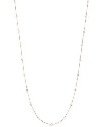 Suzy Levian 14k Rose Gold 1.00 Ct. Tw. Diamond Station Necklace