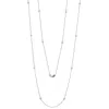 Suzy Levian 14k Rose Gold 2 Cttw Bezel Diamond Station Necklace (36 Inch) In Gold