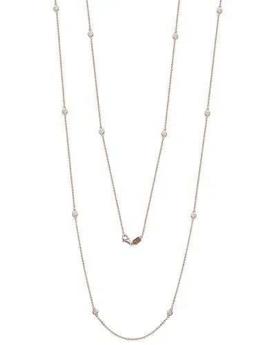 SUZY LEVIAN SUZY LEVIAN 14K ROSE GOLD 2.00 CT. TW. DIAMOND STATION NECKLACE