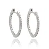 Suzy Levian 14k Yellow Gold 1/2cttw Tdw Inside Out Diamond Huggie Earrings In Brown