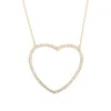 Suzy Levian 14k Rose Gold & .70cttw Diamond Large Heart Pendant In Gold