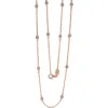 Suzy Levian 14k Rose Gold 1.00 Ct. Tw. Diamond Station Necklace In Rose