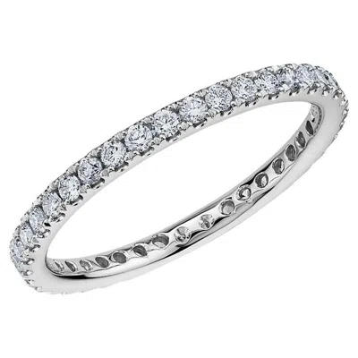 Pre-owned Suzy Levian 14k White Gold 0.50 Ct Tdw Diamond Eternity Band Ring