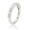 Suzy Levian 14k White Gold 1 Cttw Diamond Eternity Half Band