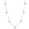 Suzy Levian 14k White Gold .30cttw Diamond Flower Station Necklace