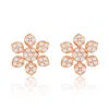 Suzy Levian 14k Rose Gold 0.13 Ct. Tw. Diamond Snowflake Earrings In Gold