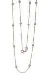 Suzy Levian 14k 1.00 Ct. Tw. Diamond Station Necklace In White