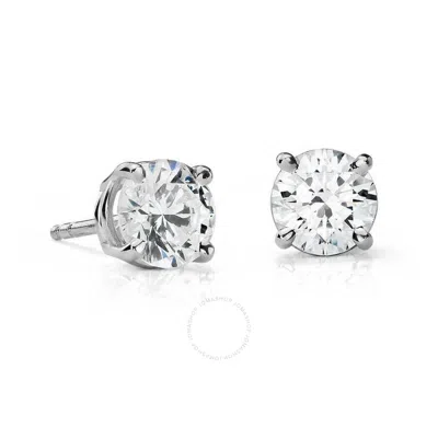 Suzy Levian 14k White Gold Classic Four-prong 0.25 Ct. Tw. Diamond Stud Earrings