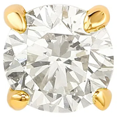 Pre-owned Suzy Levian 14k Yellow Gold 0.10 Ct. Tw. Diamond Stud Earring