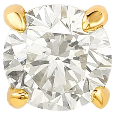 Pre-owned Suzy Levian 14k Yellow Gold 0.11 Ct. Tw. Diamond Stud Earring