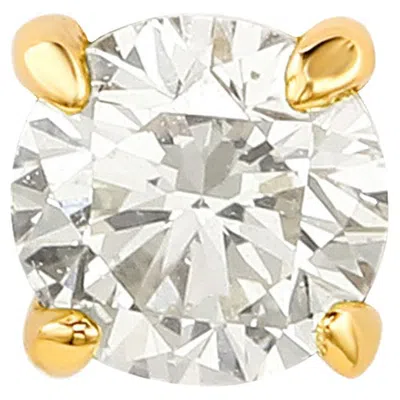 Pre-owned Suzy Levian 14k Yellow Gold 0.17 Ct. Tw. Diamond Stud Earring