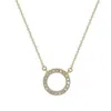 Suzy Levian 14k 0.25 Ct. Tw. Diamond Circle Necklace In Silver