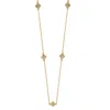 Suzy Levian 14k Yellow Gold .40ttw Diamond Clover By The Yard Necklace In Gold