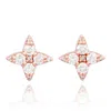 Suzy Levian 14k Yellow Gold .55cttw Diamond Abstract Star Stud Earrings In Gold