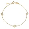Suzy Levian 14k 0.24 Ct. Tw. Diamond Station Bracelet In Gold