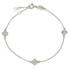 Suzy Levian 14k 0.24 Ct. Tw. Diamond Station Bracelet In Metallic
