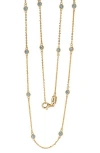 Suzy Levian 14k 1.00 Ct. Tw. Diamond Station Necklace In Yellow