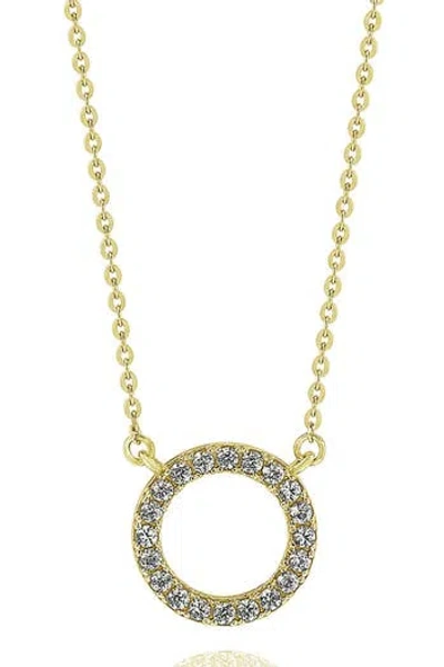 Suzy Levian 14k 0.25 Ct. Tw. Diamond Circle Necklace In White