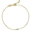 Suzy Levian .15 Ct Tdw 14k Yellow Gold Diamond Solitaire Bracelet