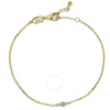 Suzy Levian 14k 0.15 Ct. Tw. Diamond Solitaire Station Bracelet In White