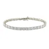 Suzy Levian 15cttw Cubic Zirconia Sterling Silver 7 Inch Crossing Tennis Bracelet In White