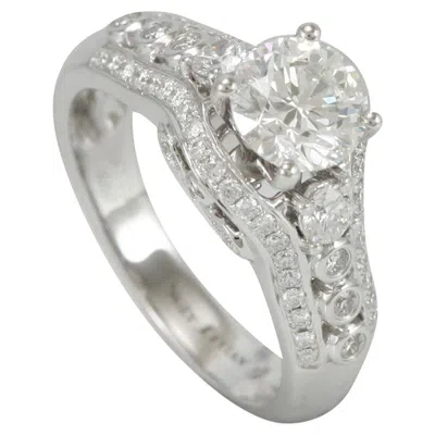 Pre-owned Suzy Levian 18 Karat White Gold Diamond Engagement Ring