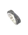 Suzy Levian 18k & Silver 1.02 Ct. Tw. Sapphire Crossover Ring