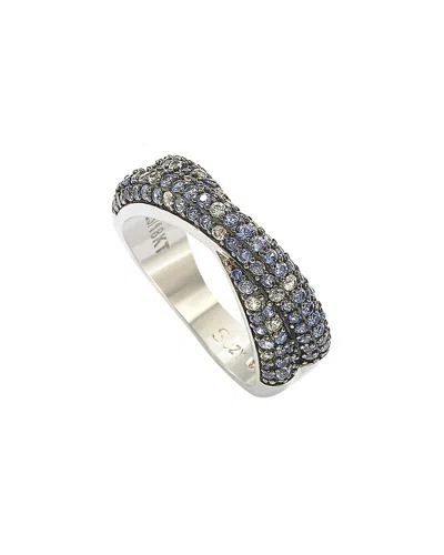 Suzy Levian 18k & Silver 1.02 Ct. Tw. Sapphire Crossover Ring