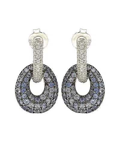 Suzy Levian 18k & Silver 1.95 Ct. Tw. Sapphire Drop Earrings